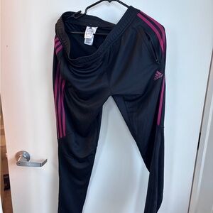 Adidas Women’s Black and Pink Track Pants